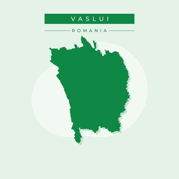 Ilustración vectorial del vector del mapa de Vaslui de Rumania