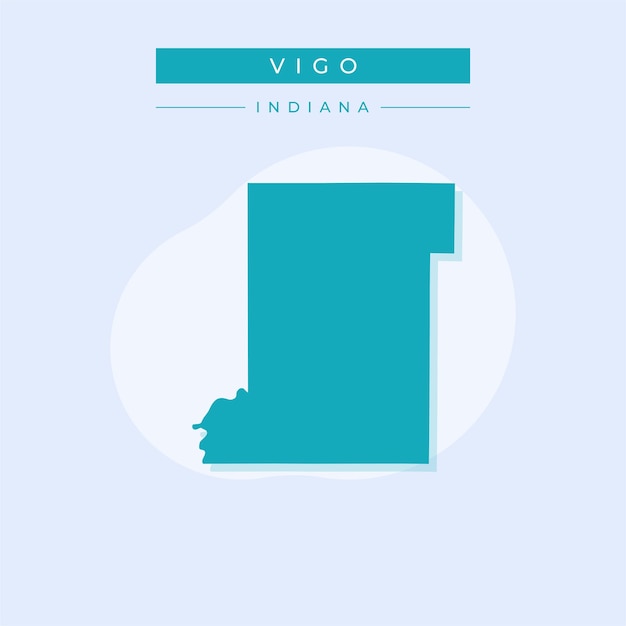 Ilustración vectorial del vector del mapa de Vigo en Indiana