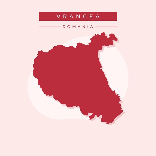 Ilustración vectorial del vector del mapa de Vrancea Rumania