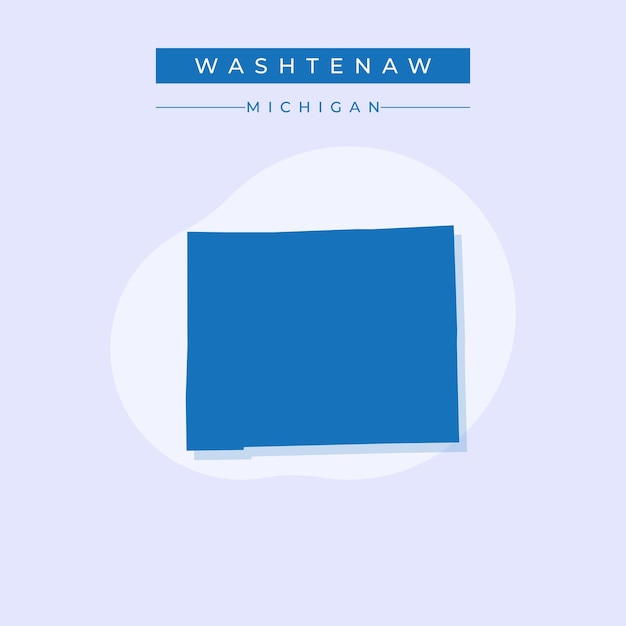Ilustración vectorial del vector del mapa de Washtenaw en Michigan