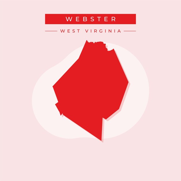 Ilustración vectorial del vector del mapa de Webster en Virginia Occidental