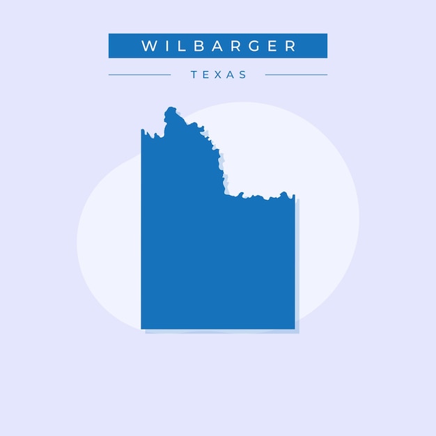 Ilustración vectorial del vector del mapa de Wilbarger en Texas