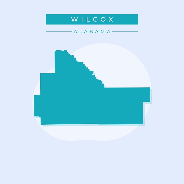 Ilustración vectorial del vector del mapa de Wilcox de Alabama