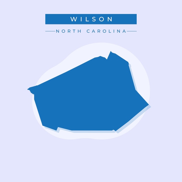 Ilustración vectorial del vector del mapa de Wilson en Carolina del Norte