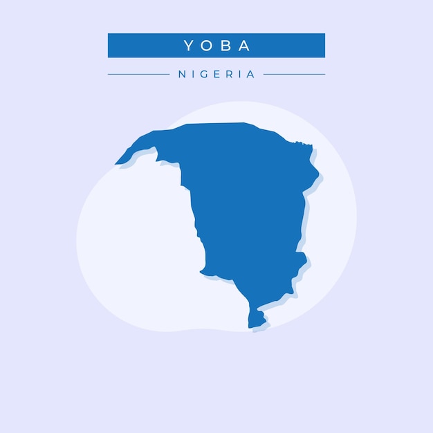 Ilustración vectorial del vector del mapa de Yobe de Nigeria