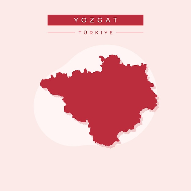 Ilustración vectorial vector del mapa de Yozgat Turquía