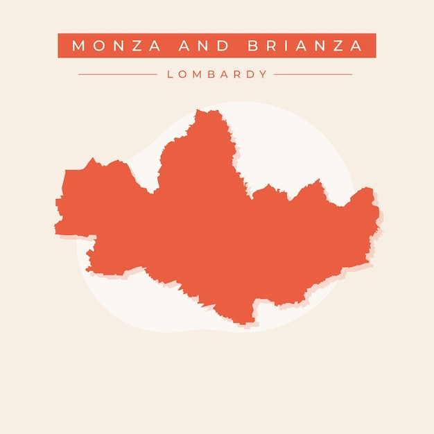 Ilustración vectorial del vector de Monza y Brianza mapa de Italia