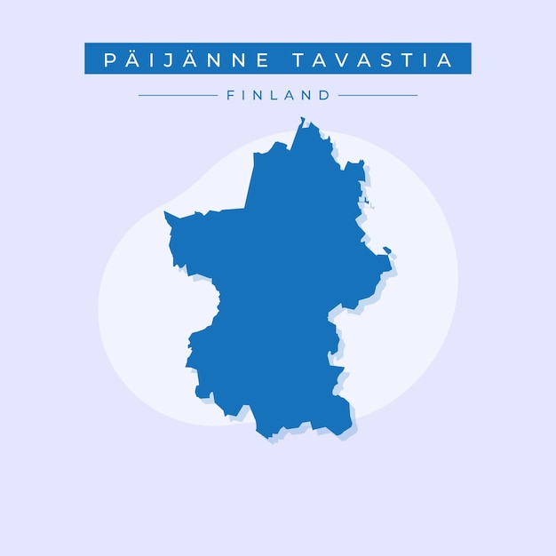 Ilustración vectorial del vector de Paijanne Tavastia mapa de Finlandia