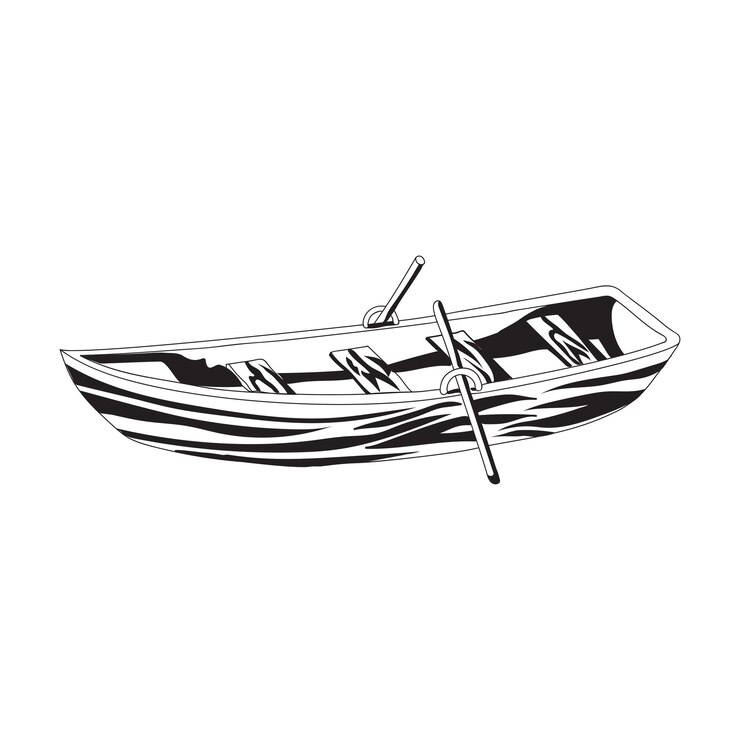 Ilustración vectorial del vector personalizado de barco para imágenes prediseñadas y activos de logotipo
