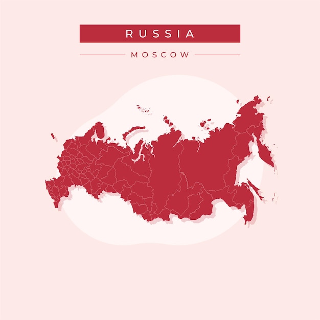 Ilustración vectorial del vector de Rusia mapa de Rusia