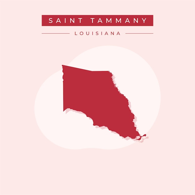 Ilustración vectorial del vector de Saint Tammany en el mapa de Luisiana