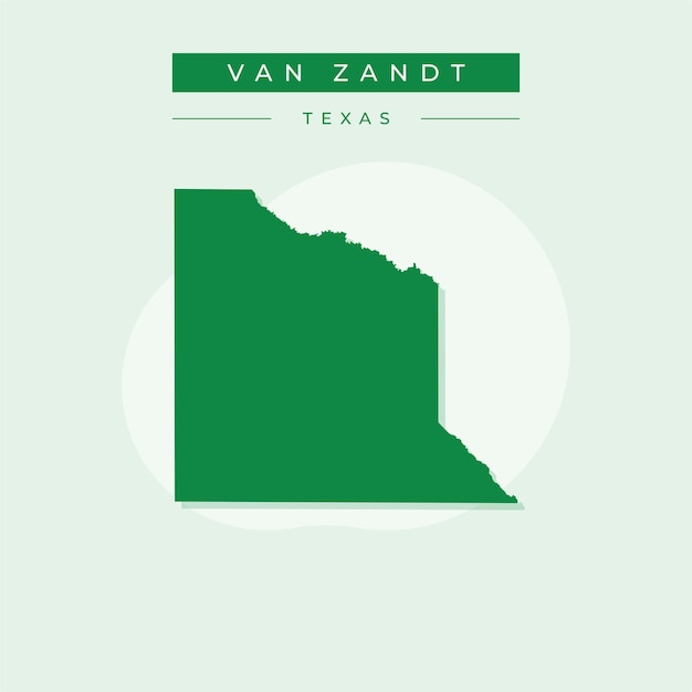 Ilustración vectorial del vector de Van Zandt en el mapa de Texas