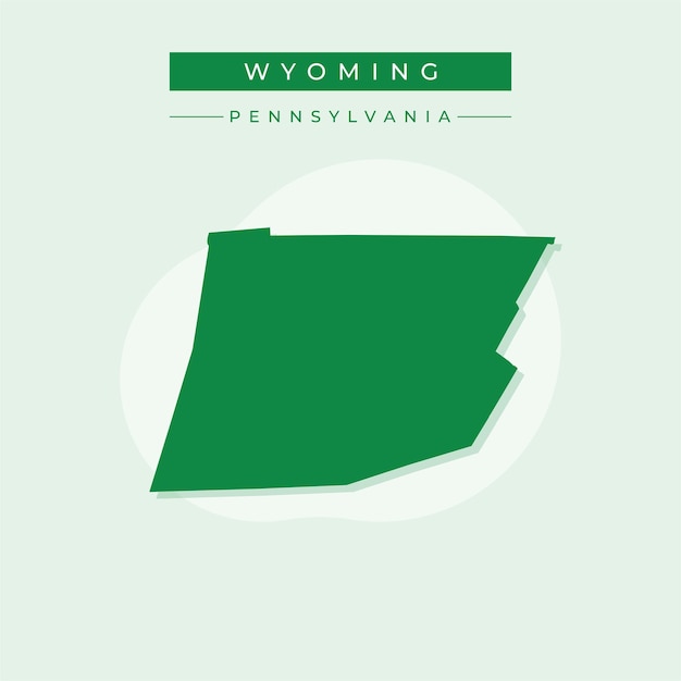 Ilustración vectorial del vector de Wyoming en el mapa de Pensilvania