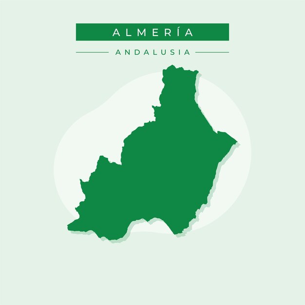 Ilustración vectorial vectorial del mapa de Almería España