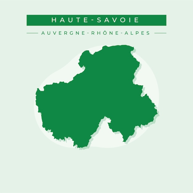 Ilustración vectorial vectorial del mapa de HauteSavoie Francia