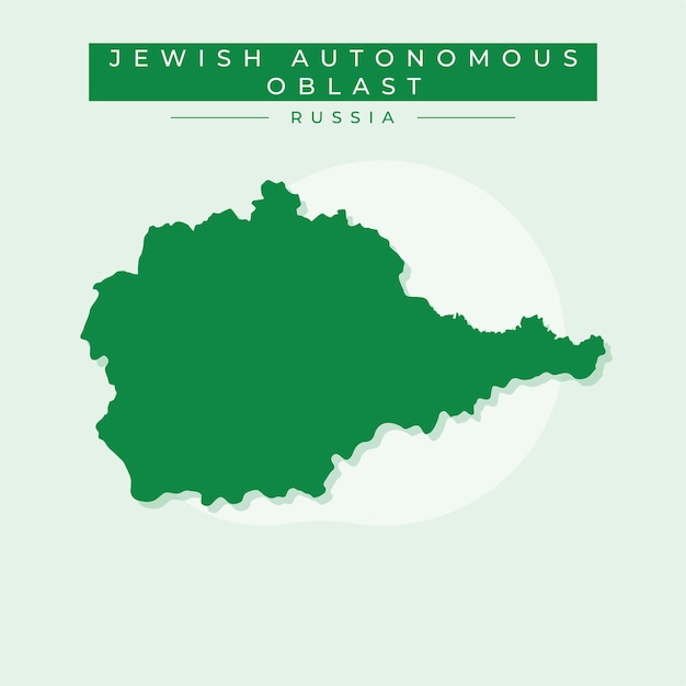 Ilustración vectorial vectorial del mapa del Oblast Autónomo Judío de Rusia