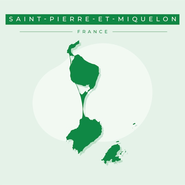 Ilustración vectorial vectorial del mapa de SaintPierre y Miquelon Francia