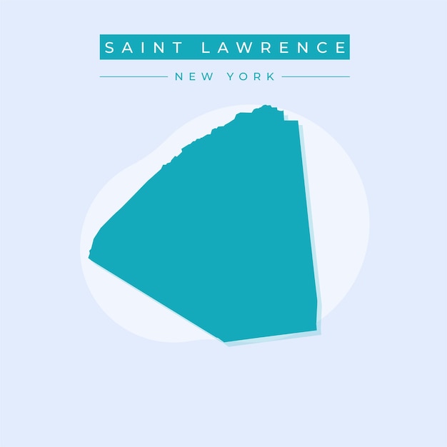 Ilustración vectorial vectorial del mapa de San Lorenzo en Nueva York