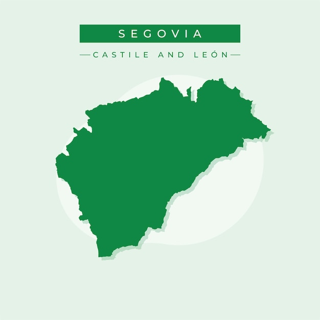 Vector ilustración vectorial vectorial del mapa de segovia españa