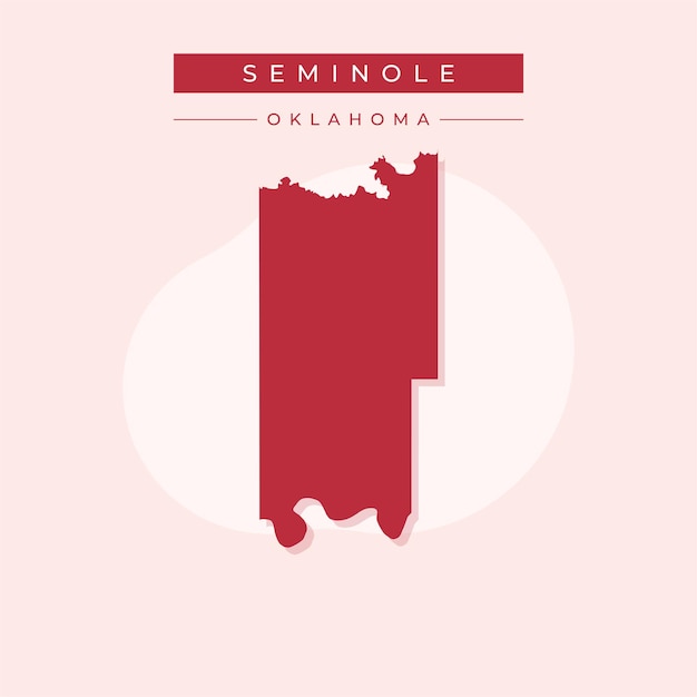 Ilustración vectorial vectorial del mapa Seminole de Oklahoma