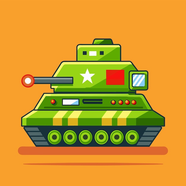 Ilustración vectorial de vehículos blindados militares y tanques de guerra