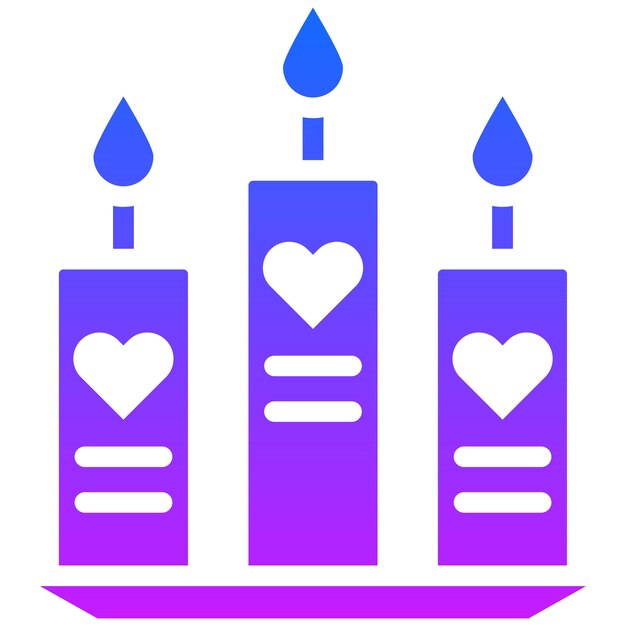 Ilustración vectorial de las velas de bodas