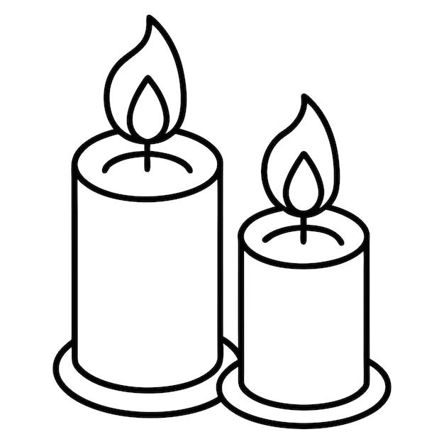 Ilustración vectorial de las velas de Navidad
