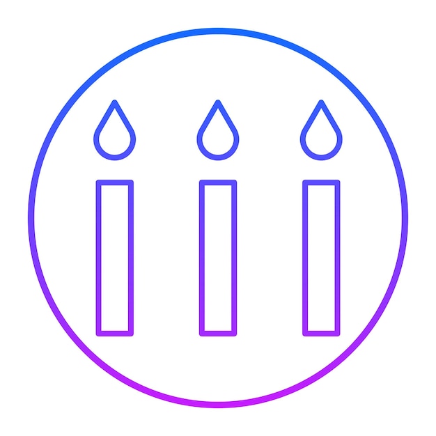 Ilustración vectorial de las velas