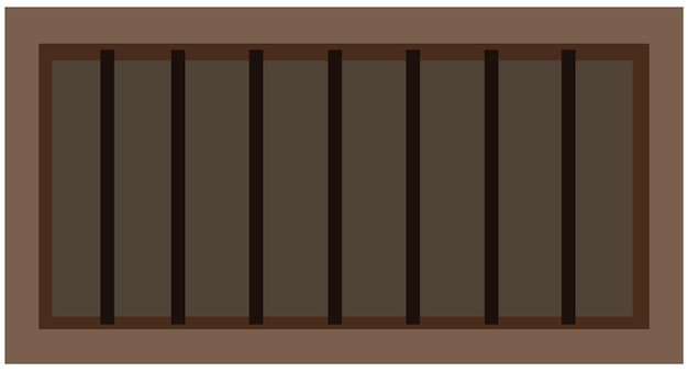 Ilustración vectorial de ventana de madera de una casa de aldea india simple Símbolo de ventana aislado en fondo blanco