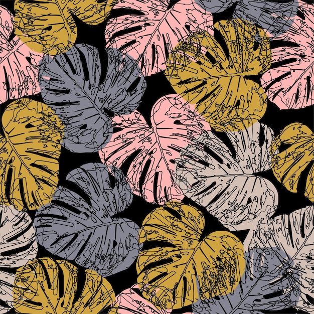 Ilustración vectorial de verano Impresión plana de la selva