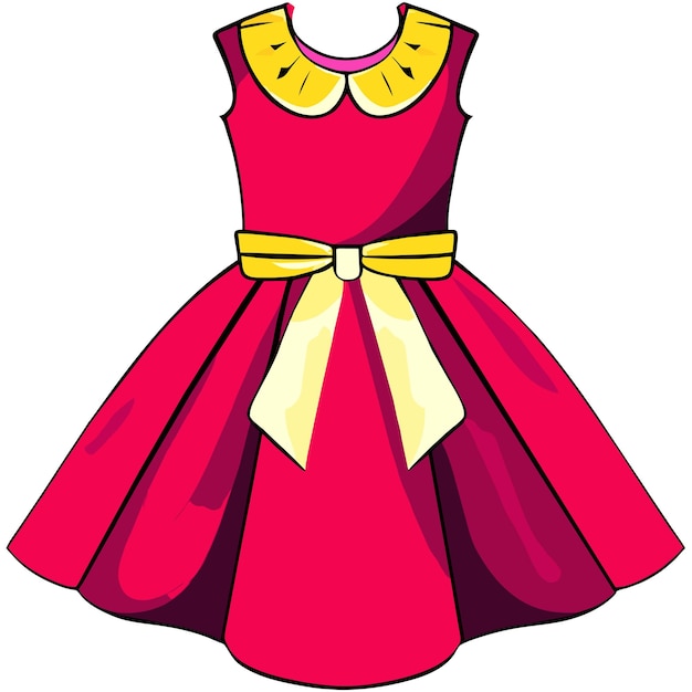 Vector ilustración vectorial del vestido de bebé