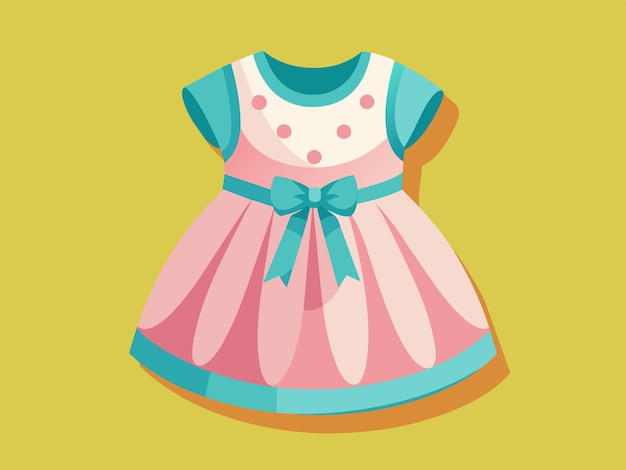 Vector ilustración vectorial del vestido de bebé