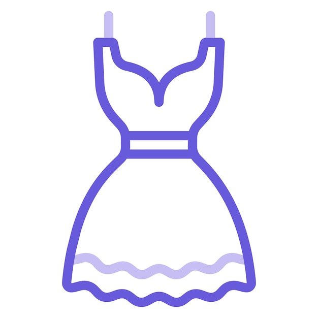 Ilustración vectorial del vestido de cóctel