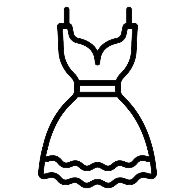 Ilustración vectorial del vestido de cóctel