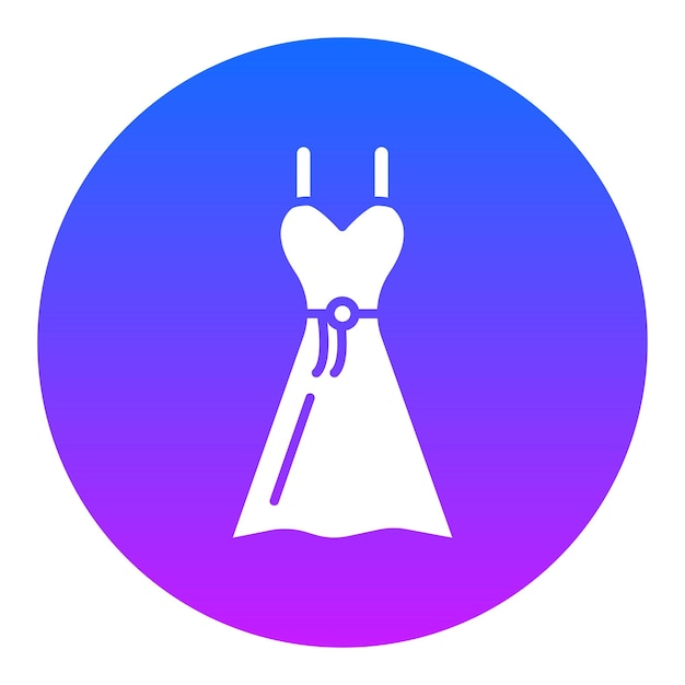 Ilustración vectorial del vestido de novia femenino