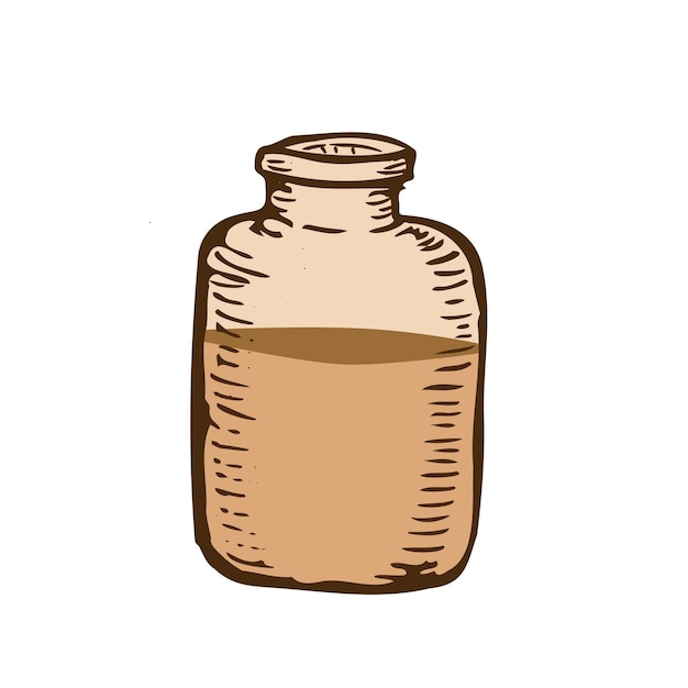 Ilustración vectorial del vial de aceite esencial Botella de perfume