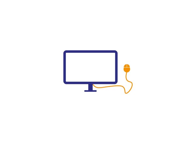 Una ilustración vectorial vibrante de un monitor de computadora con patrones abstractos dinámicos