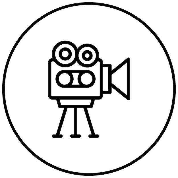 Ilustración vectorial de la videocámara