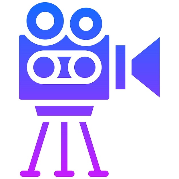 Ilustración vectorial de la videocámara