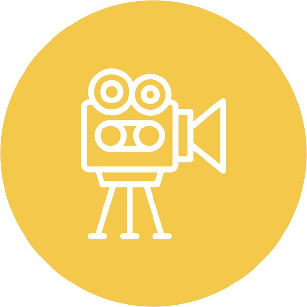 Ilustración vectorial de la videocámara