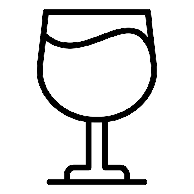 Ilustración vectorial del vino de vidrio