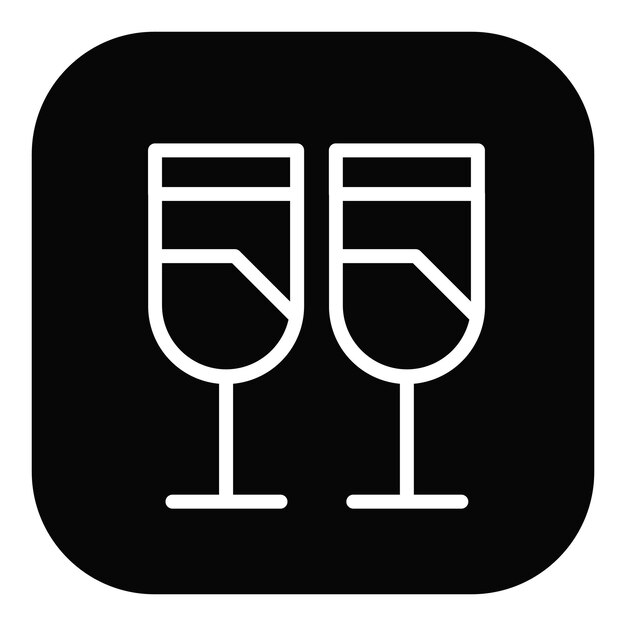Ilustración vectorial del vino de vidrio
