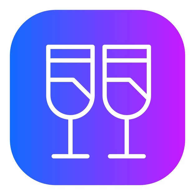 Ilustración vectorial del vino de vidrio