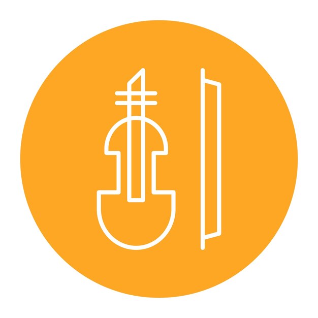 Ilustración vectorial para violín