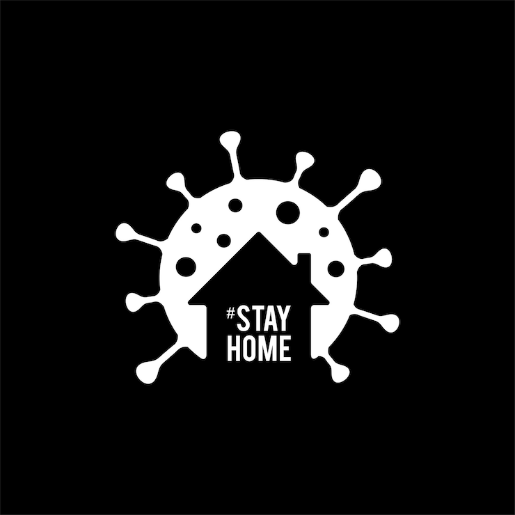 Vector ilustración vectorial de virus y hogar para icono logo pegatina sitio web banner signo aislado ico