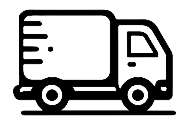 Ilustración vectorial de la vista lateral de la camioneta