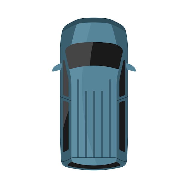 Ilustración vectorial de la vista superior de la minivan Ilustración de la minibús
