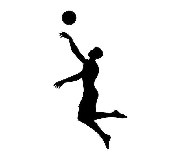 Ilustración vectorial de voleibol de playa en fondo blanco