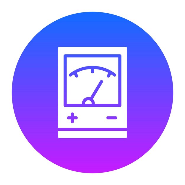 Ilustración vectorial del voltímetro