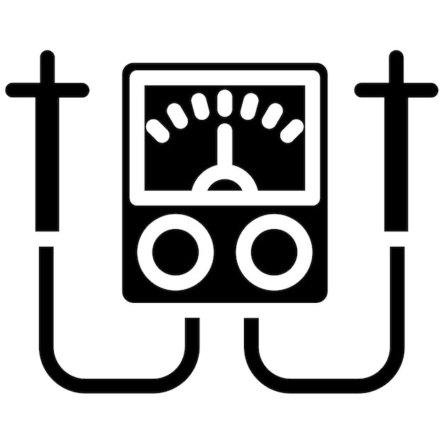 Ilustración vectorial del voltímetro